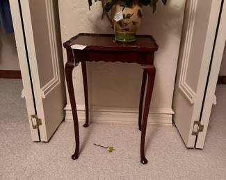 Antique Table and floral arrangement