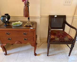 Queen Ann Style Table
Cane Back Accent Chair