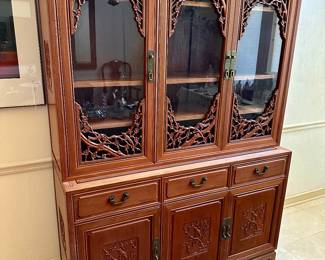 Custom Made Rosewood China/ Display Cabinet 