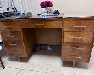 MCM walnut Desk by Lowry Furniture Co. 