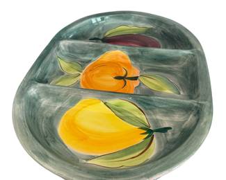 Hand Painted Divided Serving Dish