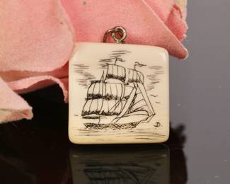 Scrimshaw pendant