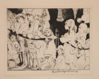 Signed etching