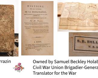 Rare Book- Jean Sarrazin, owend by Samuel Beckley Holabird, Civil War Brigadier-General 