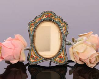Italian micro-mosaic photo frame