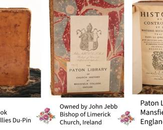 Rare antique book owned by the Bishop of Limerick, John Jebb and then housed in the Paton Library at Oxford England