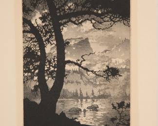 Lyman Byxbe signed etching