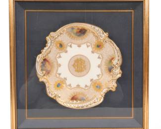 Rare Copeland Fire Opal porcelain plate