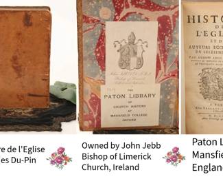 Rare antique book owned by the Bishop of Limerick, John Jebb and then housed in the Paton Library at Oxford England
