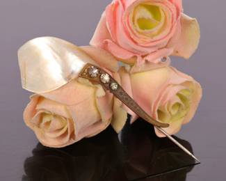 Art Nouveau abalone shell pin