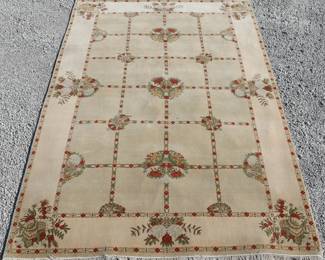 HAND KNOTTED INDIAN CARPET WOOL RUG 8.5' X 6.5'