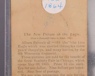 1864 Old Abe shield card (back)