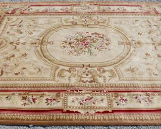 GORGEOUS FRENCH THICK WOOL CARPET 13'5" X 9'5"