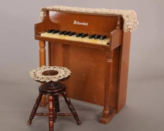 Schoenhut child's piano and stool