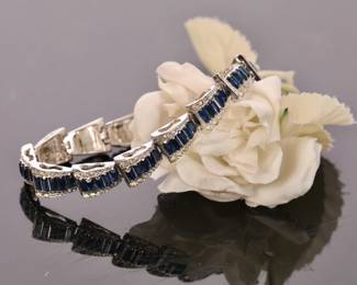 Art Deco tennis bracelet