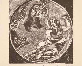 Signed Woodblock print