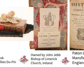 Rare antique book owned by the Bishop of Limerick, John Jebb and then housed in the Paton Library at Oxford England