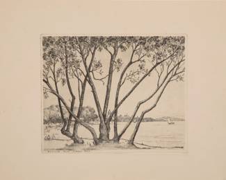 Signed etching