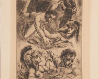 Signed etching