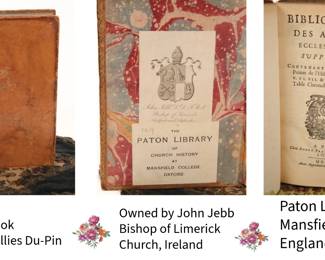 Rare antique book owned by the Bishop of Limerick, John Jebb and then housed in the Paton Library at Oxford England