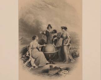 Antique steel etching