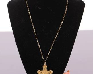 Antique cross necklace