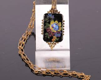 Enamel necklace