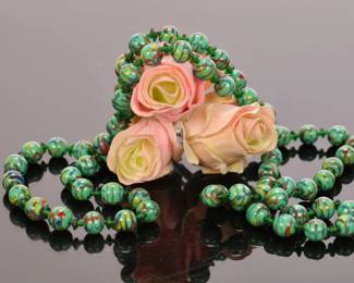 Antique Czech glass beaded necklace