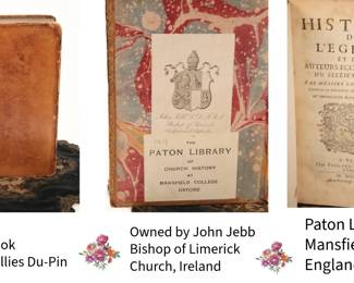 Rare antique book owned by the Bishop of Limerick, John Jebb and then housed in the Paton Library at Oxford England