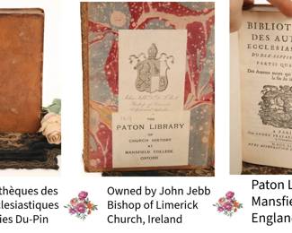 Rare antique book owned by the Bishop of Limerick, John Jebb and then housed in the Paton Library at Oxford England
