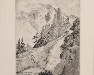 Lyman Byxbe signed etching