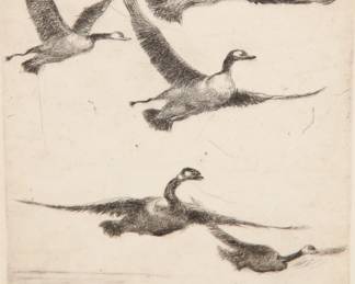 Signed etching