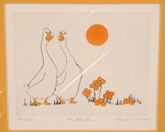 Signed etching