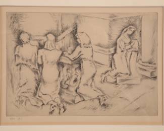 Signed etching
