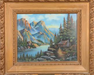 Painting in great antique frame