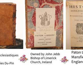 Rare antique book owned by the Bishop of Limerick, John Jebb and then housed in the Paton Library at Oxford England