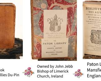Rare antique book owned by the Bishop of Limerick, John Jebb and then housed in the Paton Library at Oxford England