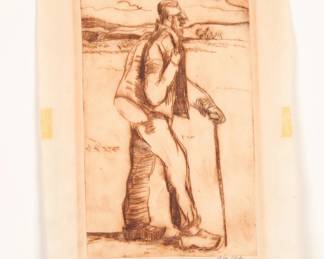 Signed etching