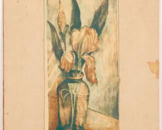 Signed color etching