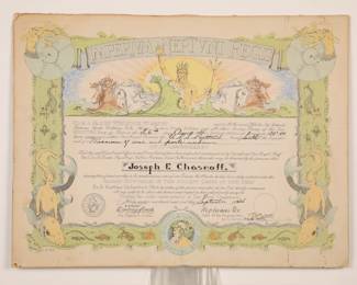 WWII Naval Secret Society Certificate