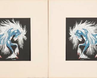 Woody Crumbo pair serigraphs