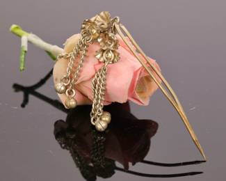 Art Nouveau jingle hair pin
