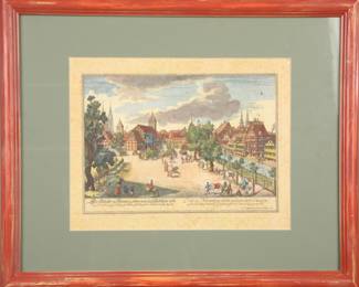 Antique map of Nuremberg, Germany