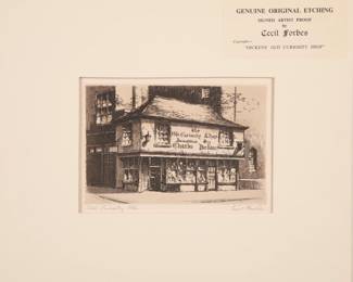 Signed etching