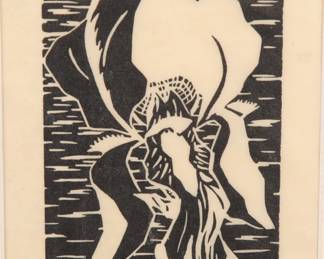 signed woodblock print