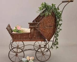 doll's wicker pram