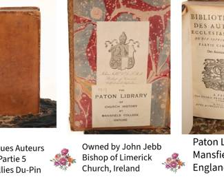 Rare antique book owned by the Bishop of Limerick, John Jebb and then housed in the Paton Library at Oxford England
