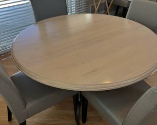 another view of the kitchen table & chairs. Table is like-new