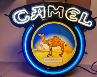 Camel cigarettes neon sign