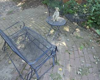 VINTAGE WROUGHT IRON PATIO FURNITURE